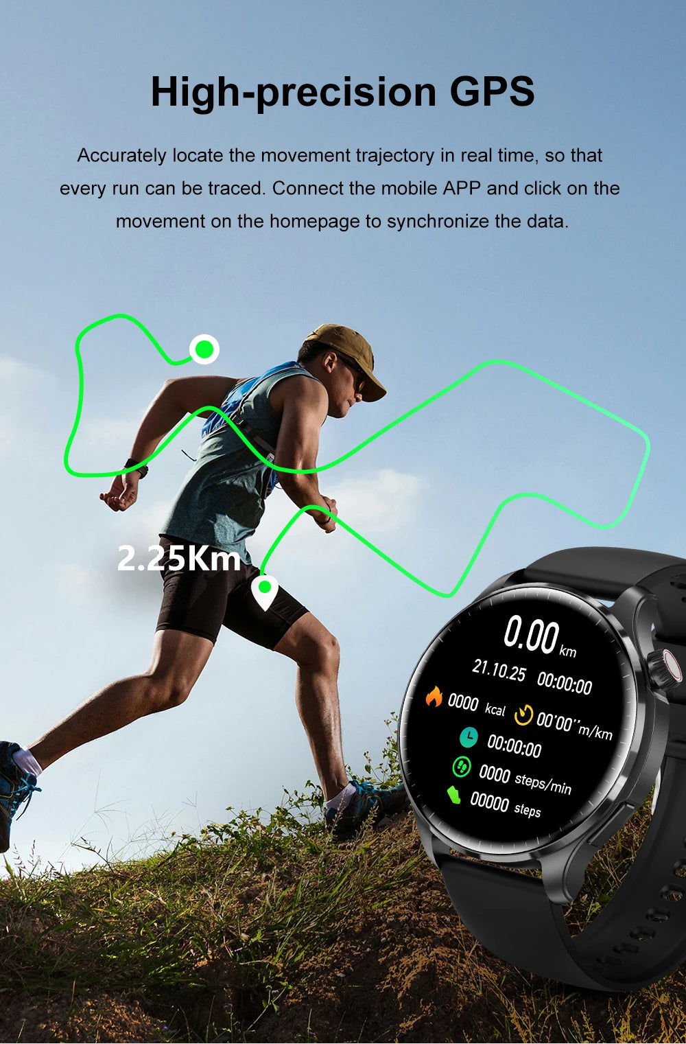 New GPS SmartWatch BluetoothCall IP68 Waterproof Men Women