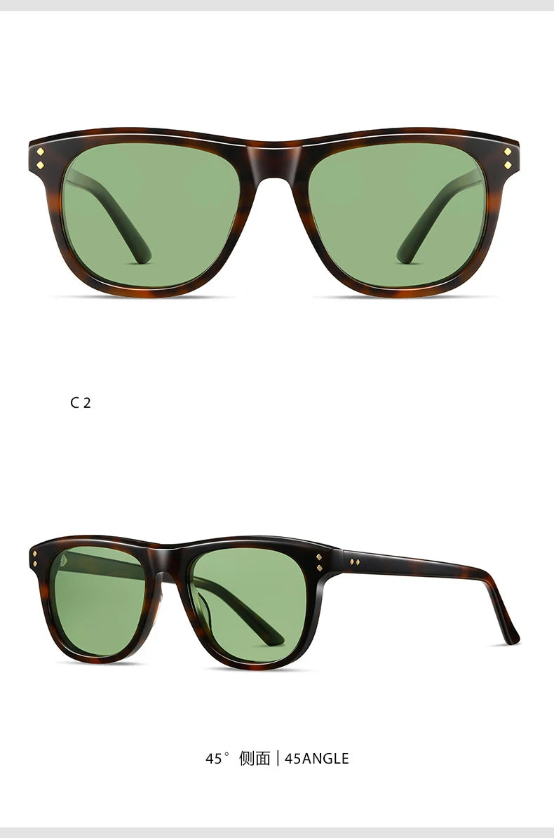 Summer Acetate Transparent Brown Sunglasses Men Beach