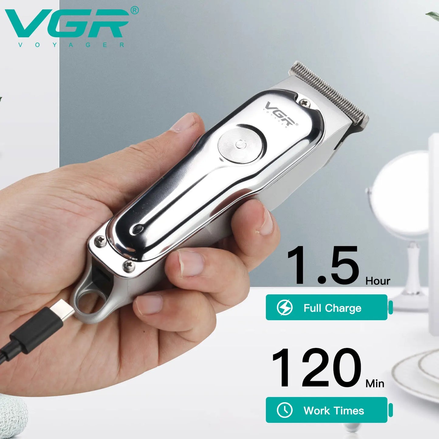 VGR 071 Hair Trimmer Professional Hair Clipper Rechargeable