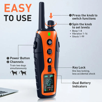 Electric Dog Training Collar Remote Control With  Vibration Shock