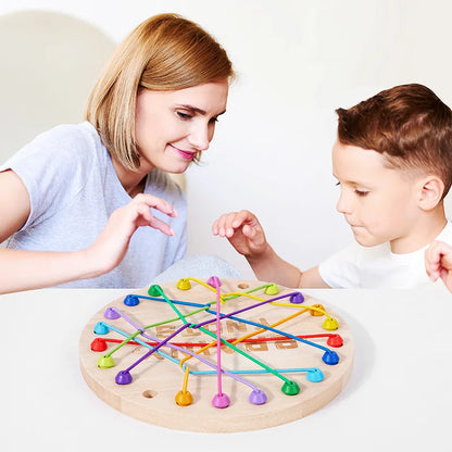 Rubber Wood Twisted Rope Puzzle Game Brainy Knots Rope