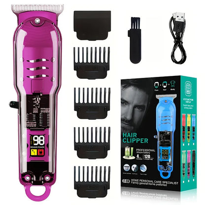 Hair Cut Machine Rechargeable Hair Clippers Transparent