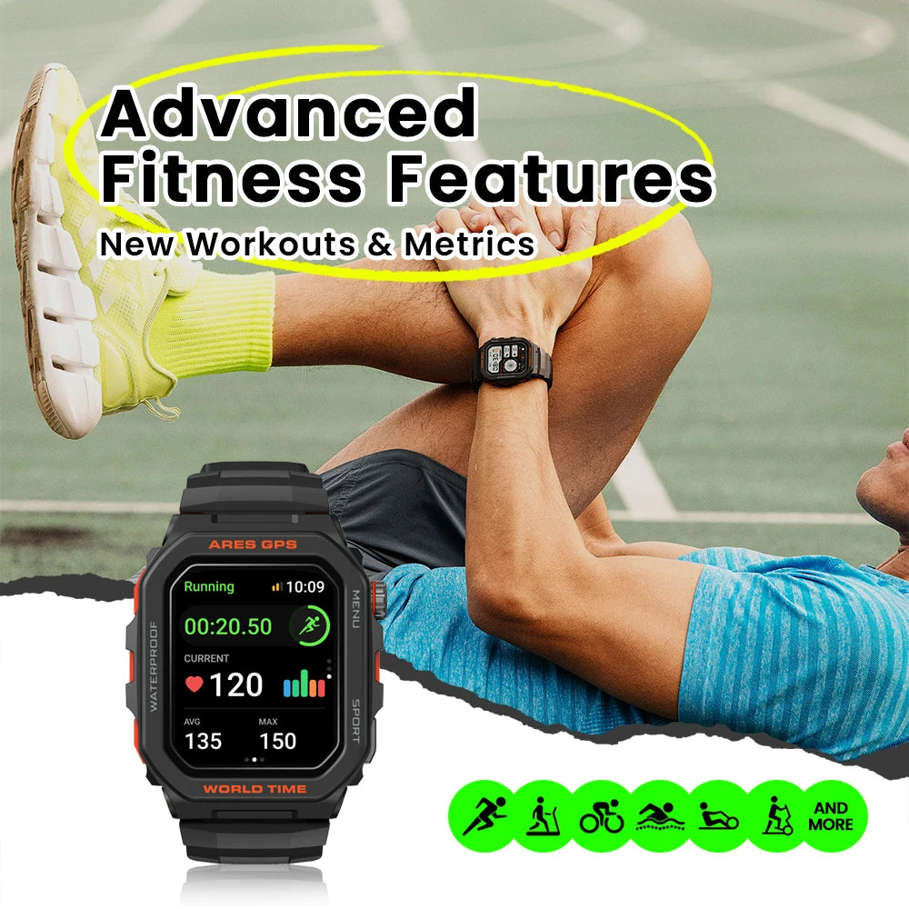 New Zeblaze Ares GPS Smart Watch Built-in Alexa & GPS