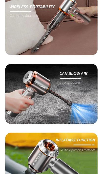 CENRR Portable Wireless Car Vacuum Cleaner Mini Powerful
