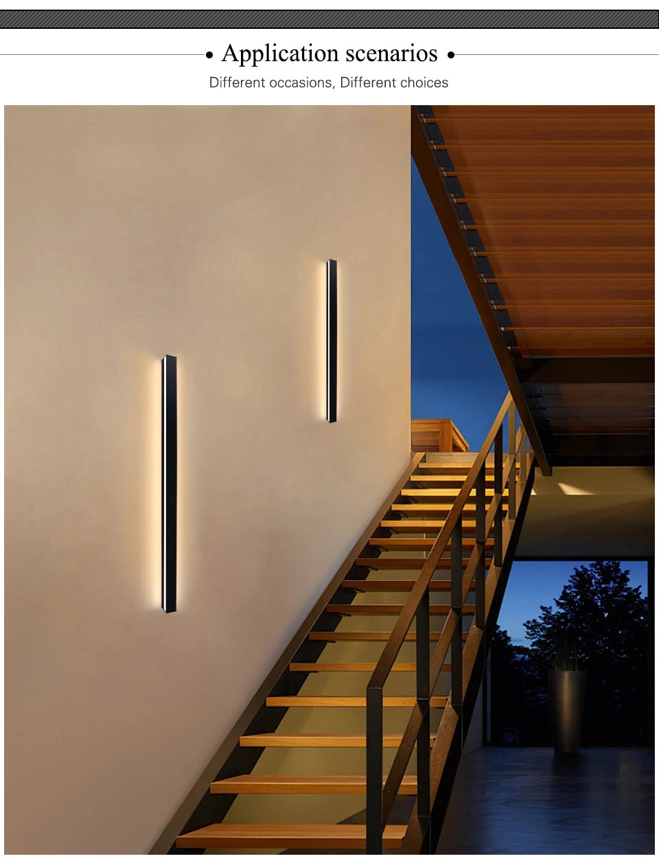 LED Lighting Wall Lamp IP65 Garden AC Long Wall Light