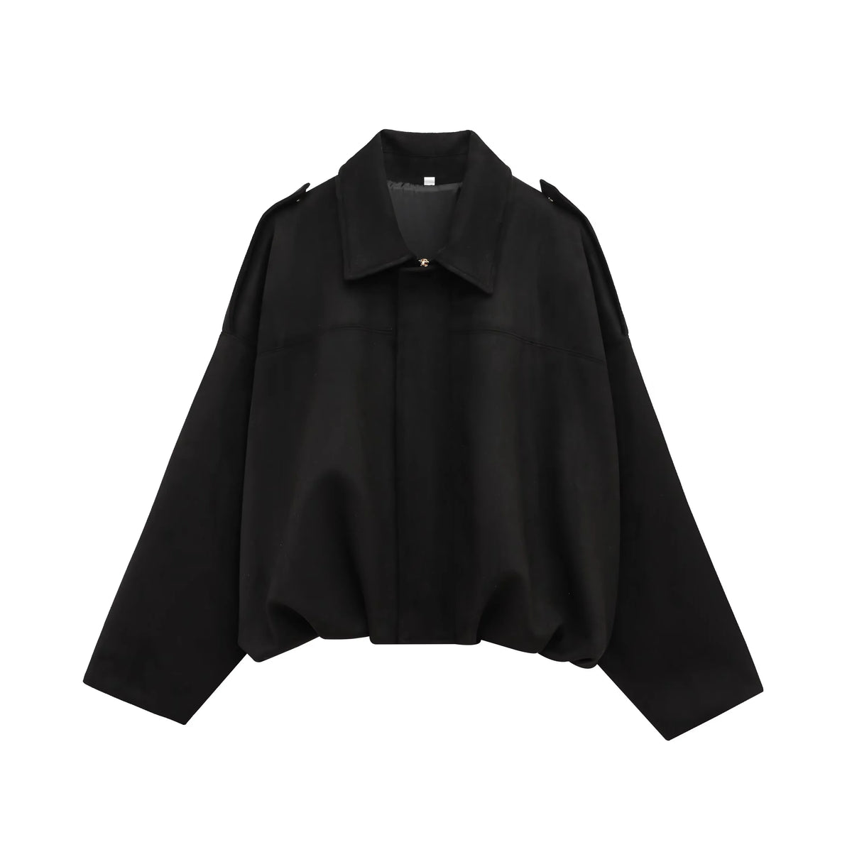 Women's Street Fashion Solid Coats Bat Sleeves Vintage Jackets