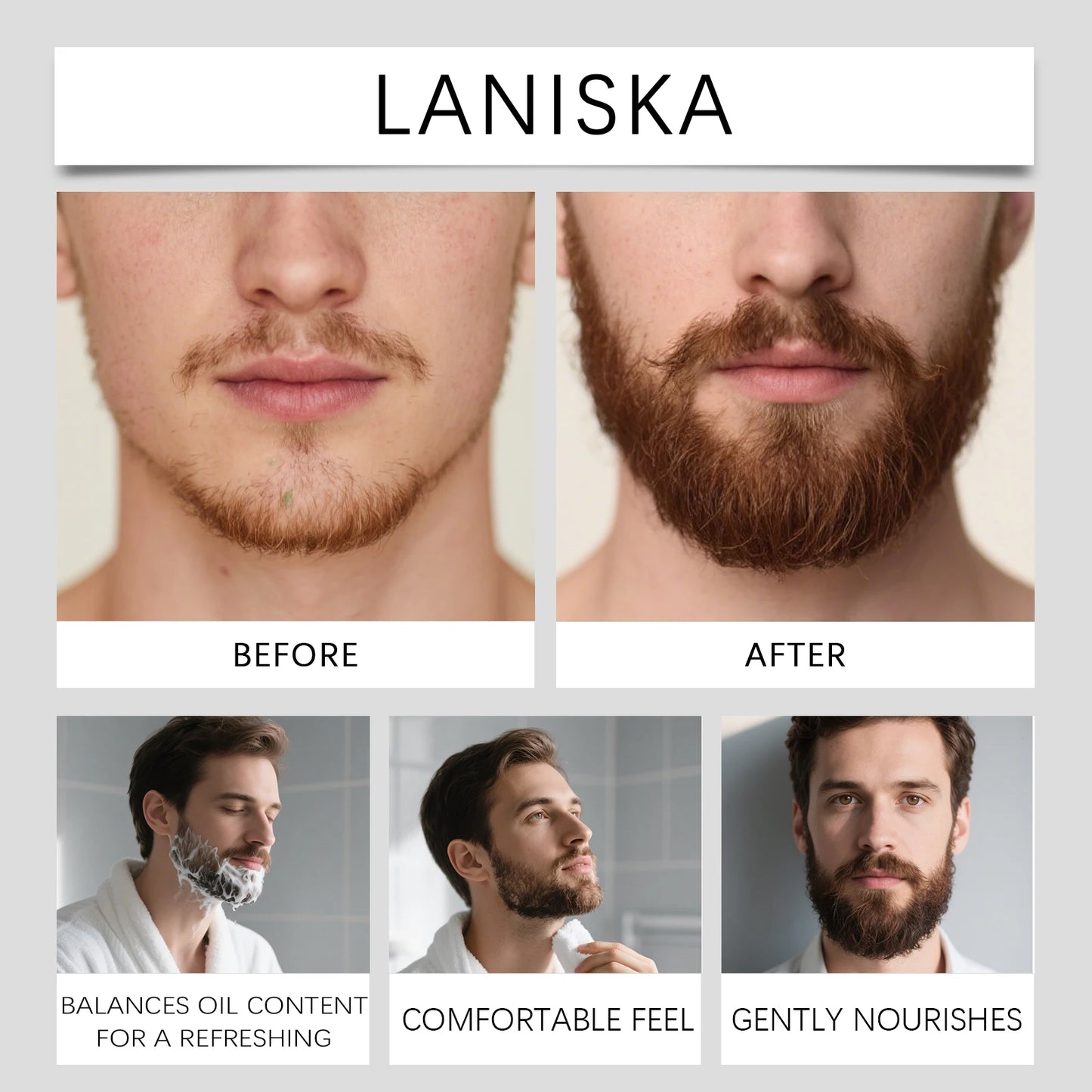 Men's Beard Balm Facial Hair Care Beard Growth Wax