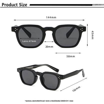 HBK New Square Retro Sunglasses Men Fashion