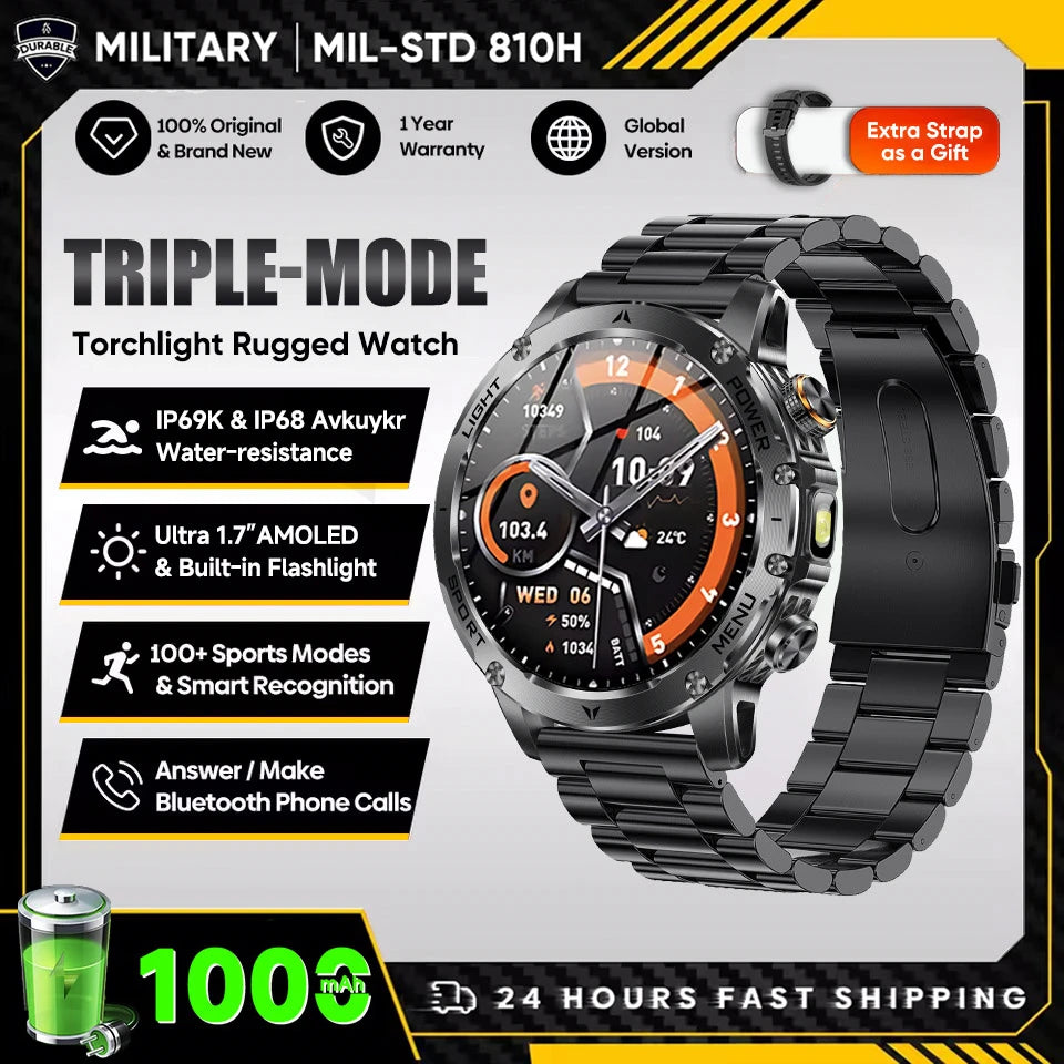 New Military T-Rex 3 Ultra 1000mAh Battery Smart Watch