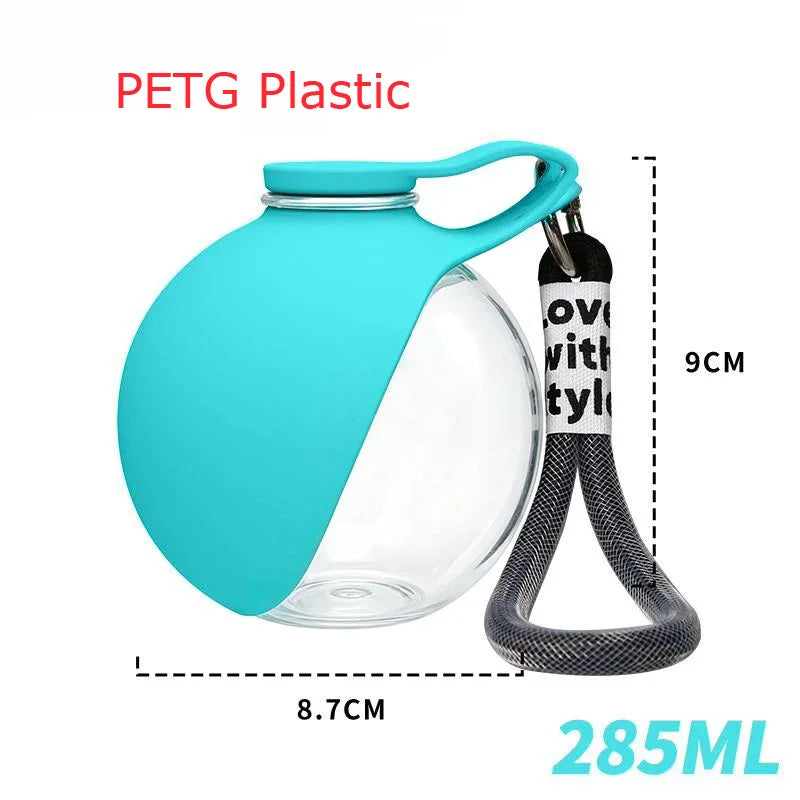 Small Dog Water Bottle 285ML Stainless Steel/PETG Convenient