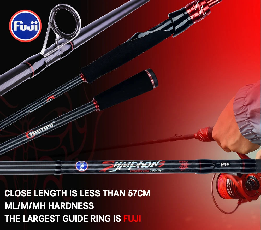 Carbon Fishing Rod for Travelers Baitcasting