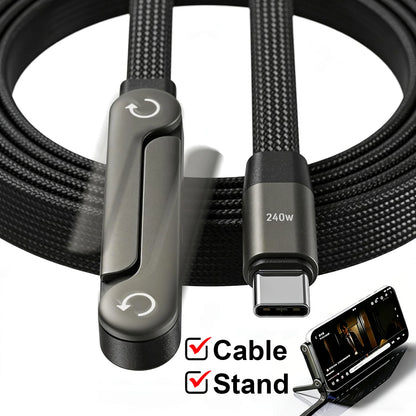 240W Type-C To Type C Cable Elbow Fast Charging Data Cable