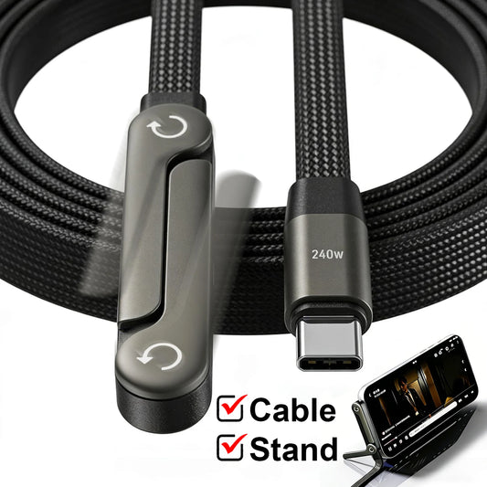 240W Type-C To Type C Cable Elbow Fast Charging Data Cable