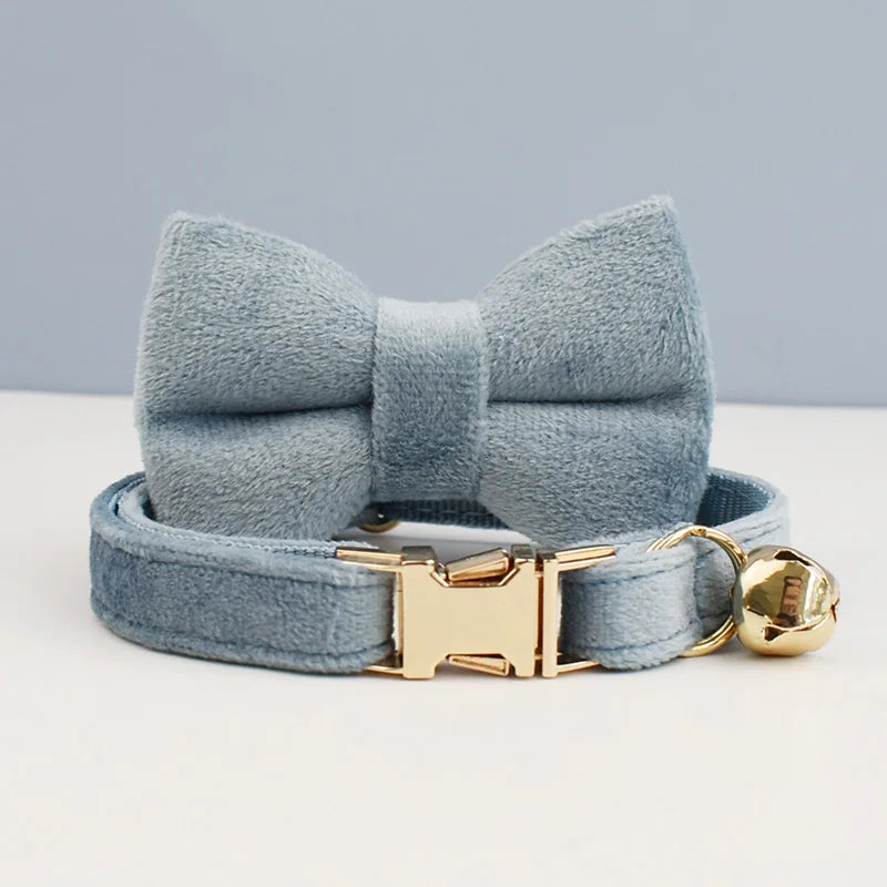 Stylish Adjustable Cat Collar with Bowknot