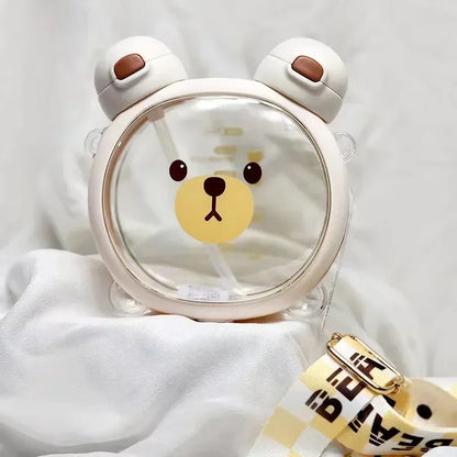 750MLCute Bear Kettle Straw Water Bottle