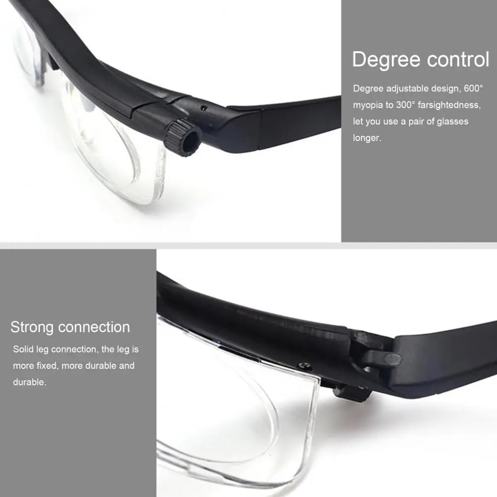 Focus Adjustable Glasses Dial Vision Myopia Presbyopia