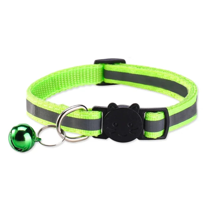 Colorful Reflective Breakaway Cat Collar with Bell