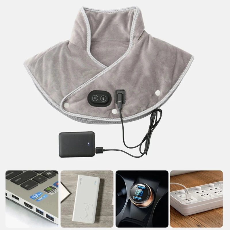 Electric Heating Shoulder Neck Pad Massager Brace