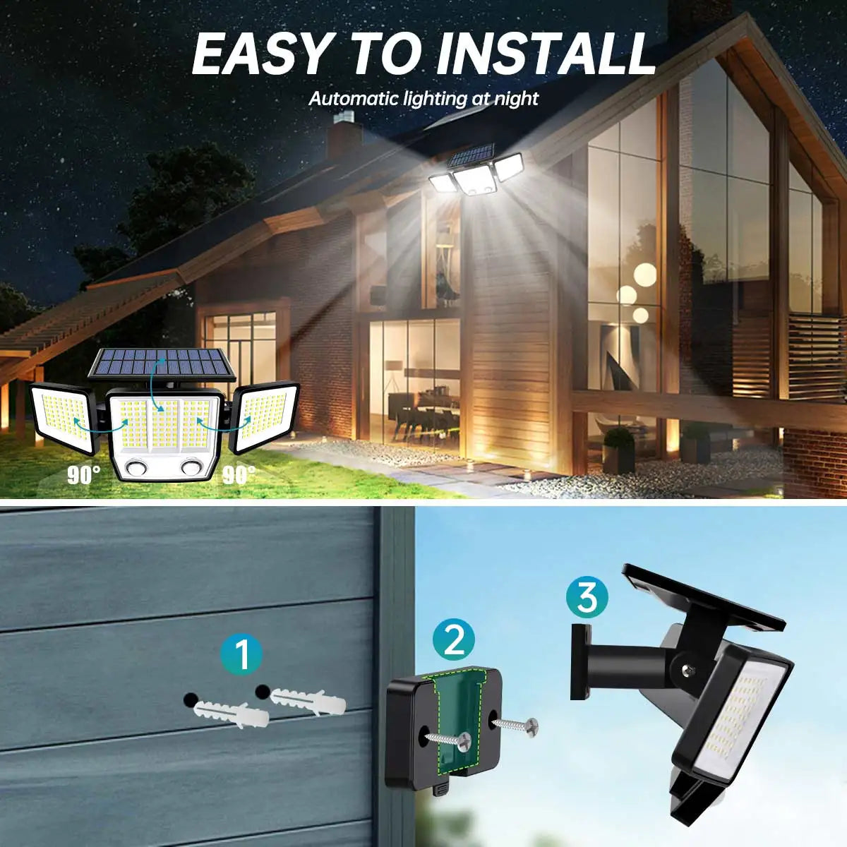 Solar Motion Sensor Outdoor Lights LED Outdoor Solar Garden