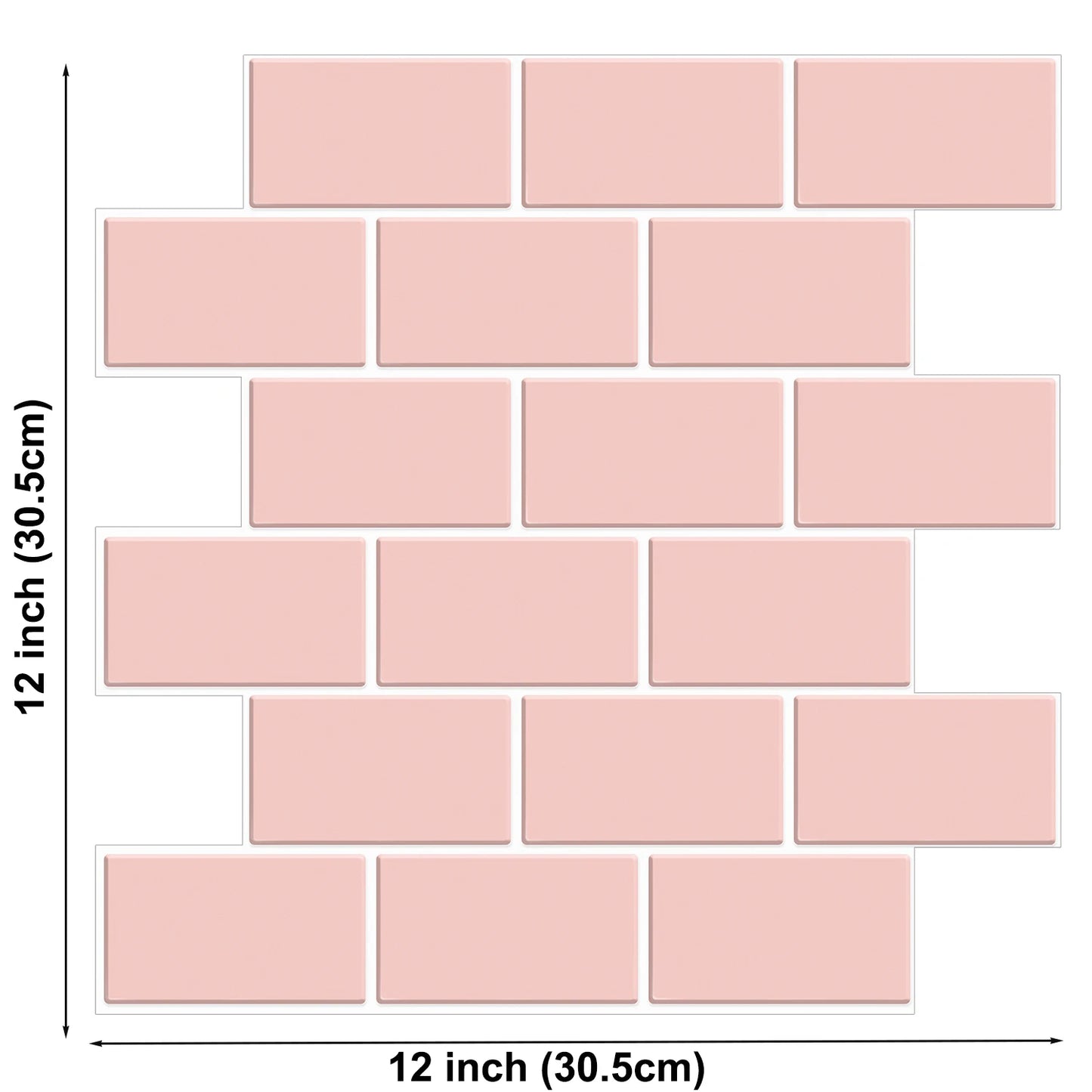 Subway Wall Stickers Peel and Stick 3d Brick Vinyl