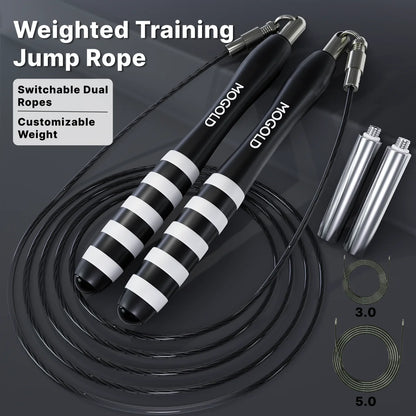 Jump Rope Metal Wire Non-slip Handles Fitness