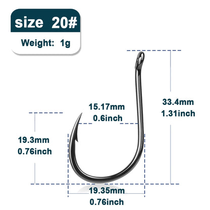 9KM Iseama Fishing Hooks 50~200Pcs Carp Hook Saltwater