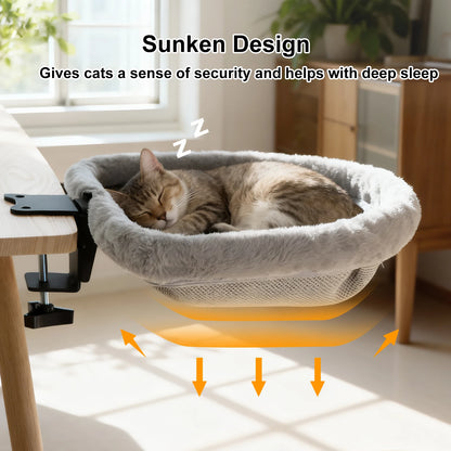 Cat Desk Bed One-Click Folding Sunken Design Space-Saving