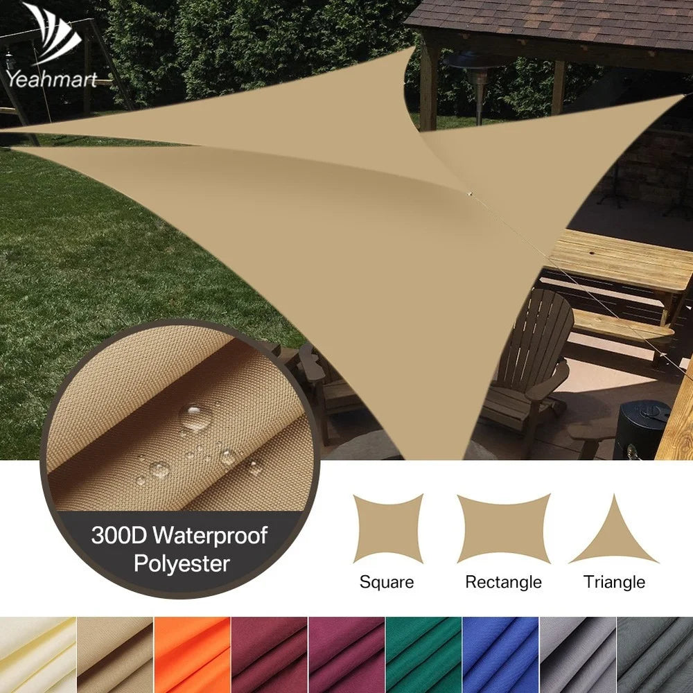 Waterproof Sun Shelter Triangle Sunshade Protection Outdoor
