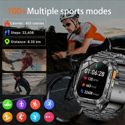 1400mAh Super Battery Durable Adult Smart Watch 2.01 inch