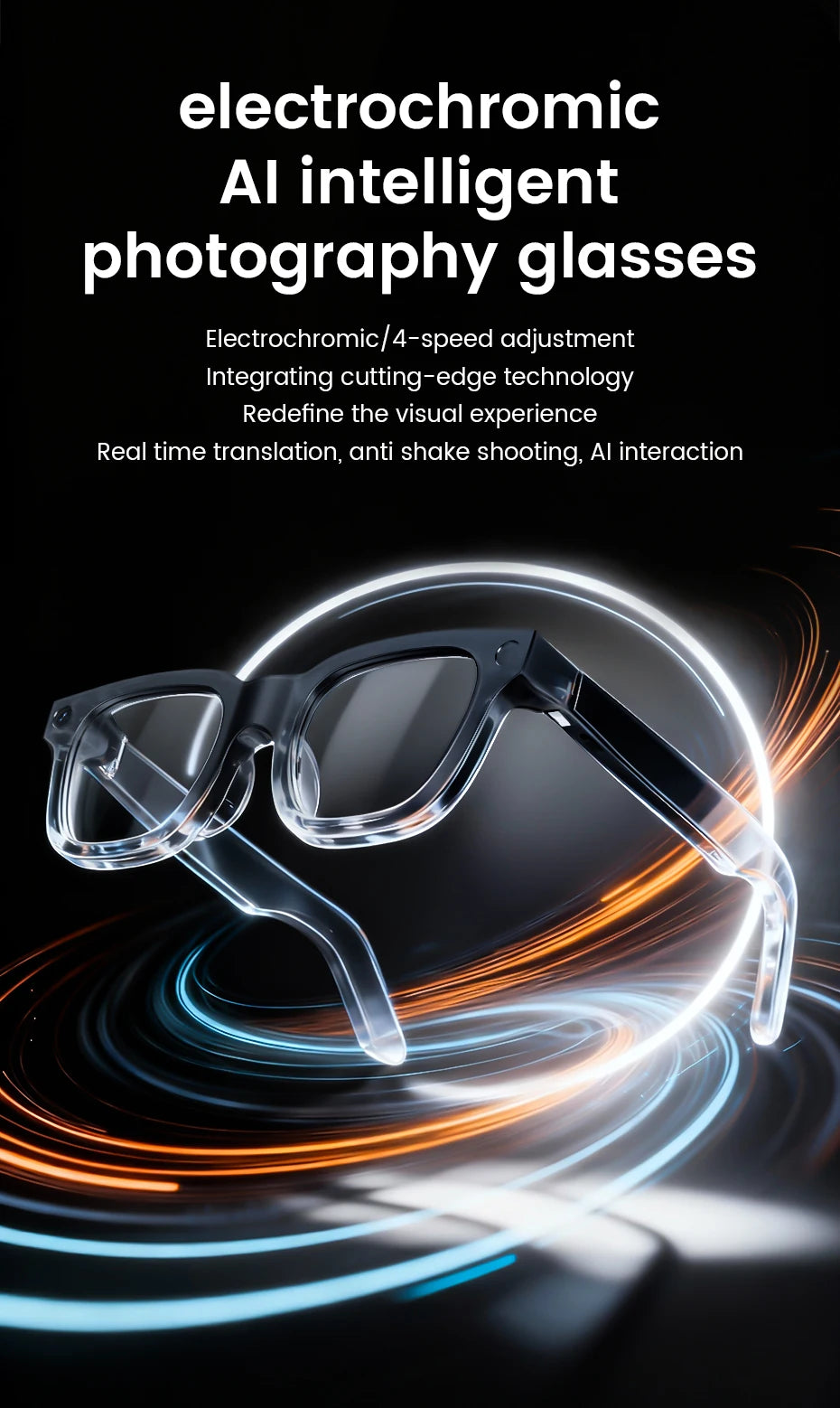 Smart Glasses HD Photo Video OpenAI Record Translation