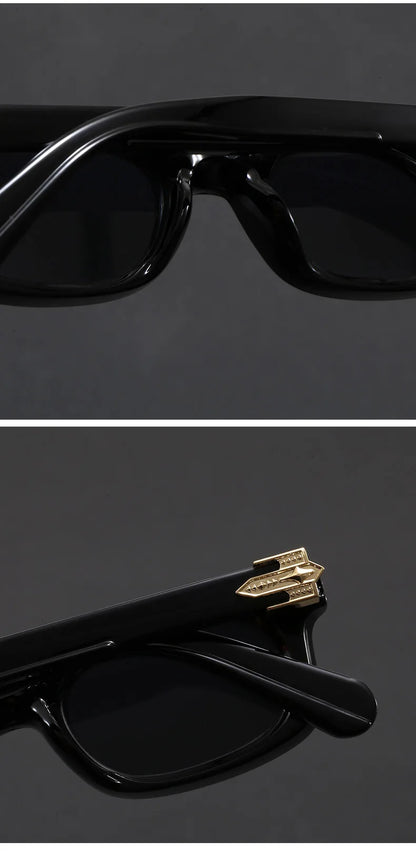 New Fashion Vintage Rectangle Frame Sunglasses Men