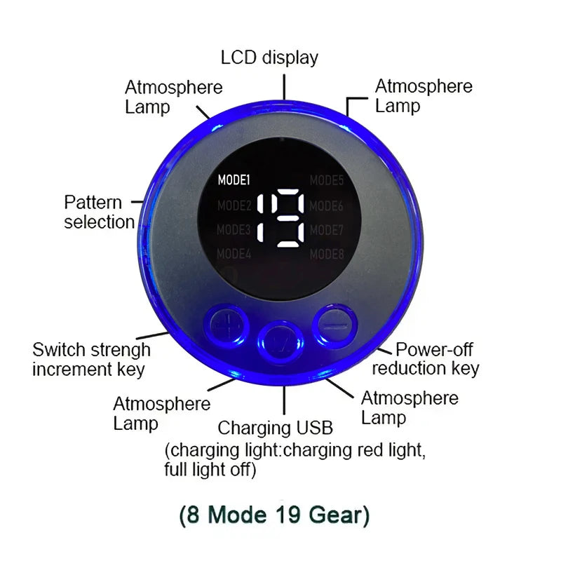 USB Rechargeable EMS Muscle Stimulator ABS Arm 3 IN 1 Trainer