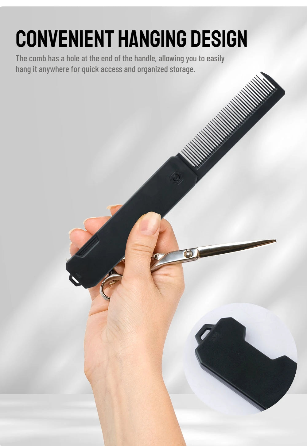 Multifunctional Folding Hair Comb Wide Tooth Oil