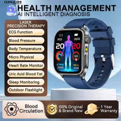 New Laser Treatment Three High Smart Watch Men ECG Heart Rate