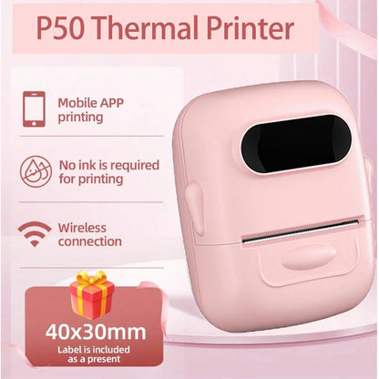 Thermal Label Printer P50 Portable Bluetooth Wireless