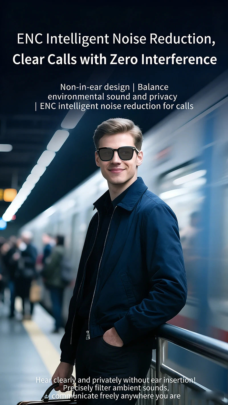 800W Camera AI Smart Glasses Men Translation Sunglasses