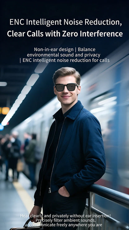 800W Camera AI Smart Glasses Men Translation Sunglasses