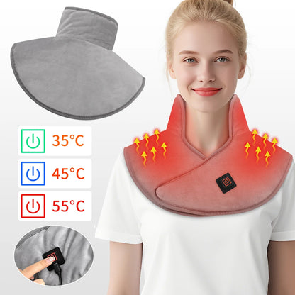 Electric Heating Shoulder Neck Pads Cervical Shawl Massager