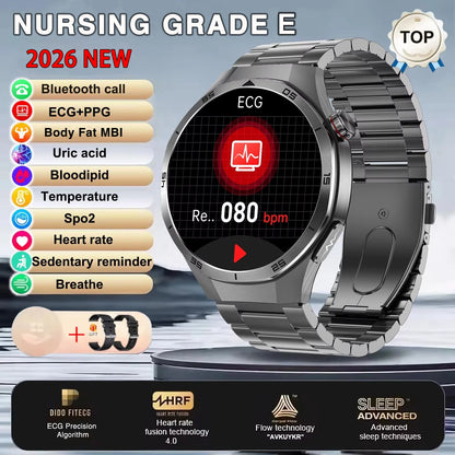 New Nursing Grade ECG+PPG Smart Watch Health Analysis