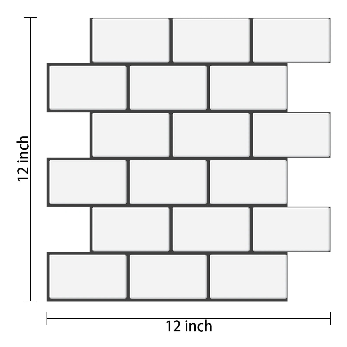Subway Wall Stickers Peel and Stick 3d Brick Vinyl
