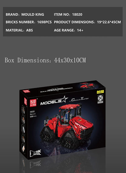 King 18020 Technical Car Toys Pneumatic Crawler Tractor