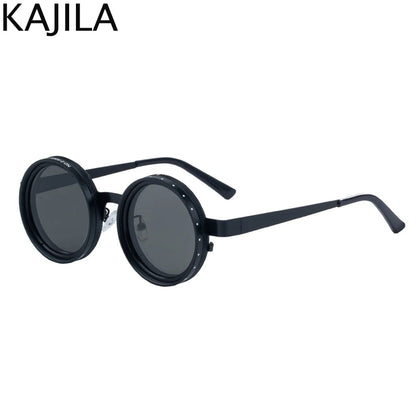 Polarized Round Steampunk ND9 Adjustable Dimming Sunglasses