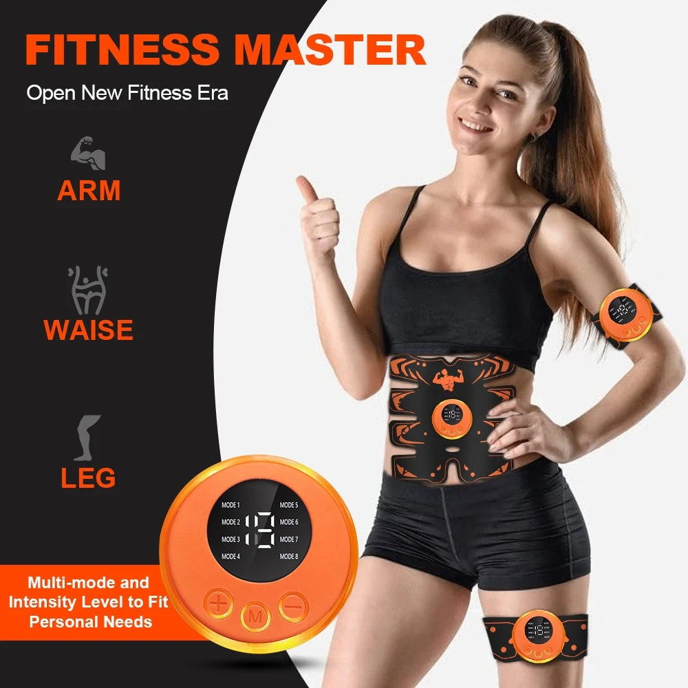 Wireless EMS Ab Trainer - Smart Muscle Stimulator for Home Fitness