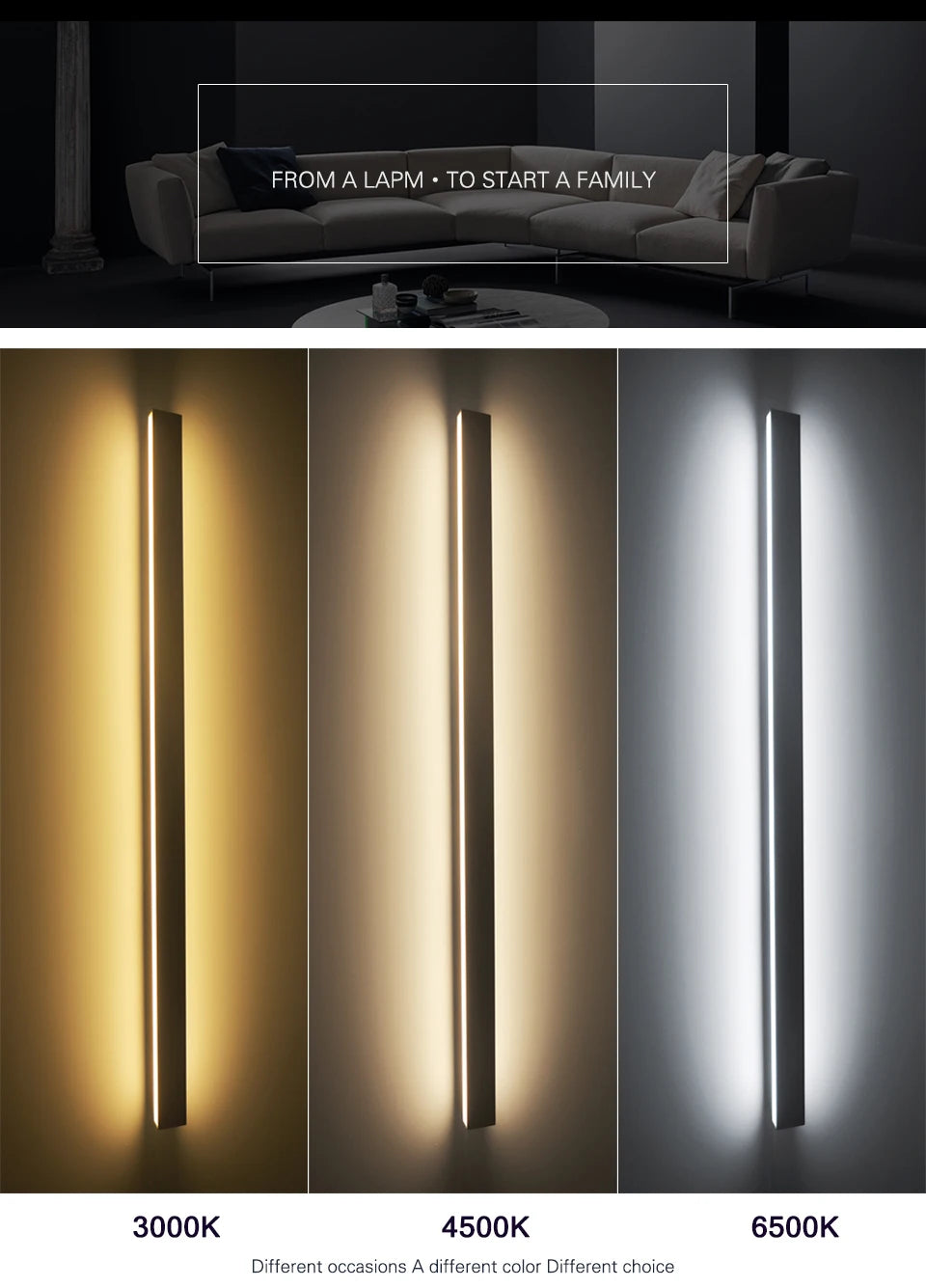 LED Lighting Wall Lamp IP65 Garden AC Long Wall Light