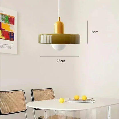 Nordic Retro Glass Pendant Lamps Indoor E27 LED Chandelier