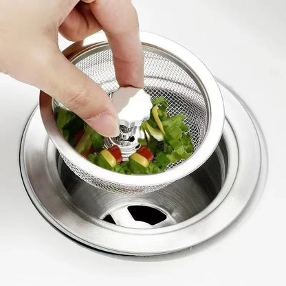 Kitchen Sink Stainless Steel Filter Sewer Mesh Strainers