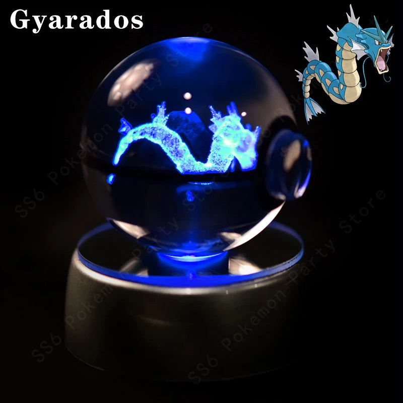 Pokemon Crystal Ball 3D Mewtwo Pikachu Gift