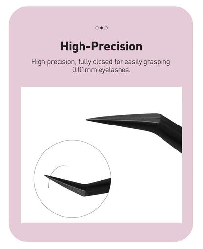 SAKURAHANA High-end Eyelash Tweezers Black Fiber Tip