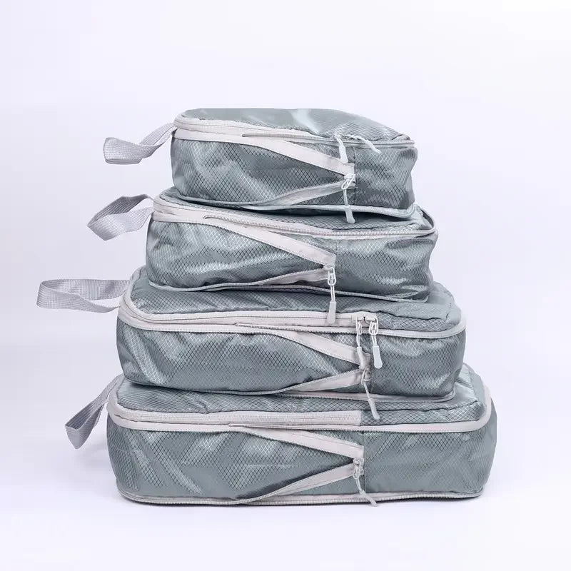 Travel Compression Packing Cubes Suitcase  Organizer Set