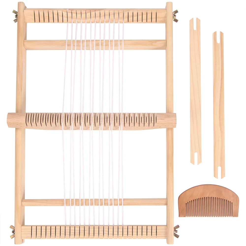 Wood DIY Weaving & Knitting Loom Machine, Wooden Frame